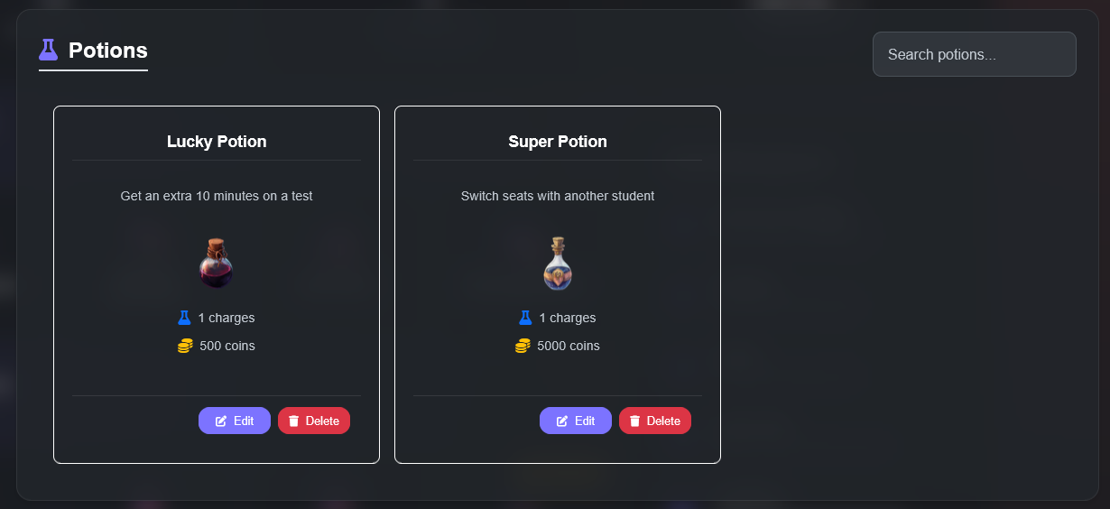 Potions & Items